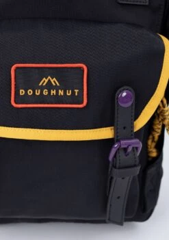 Happy Camper Series Macaroon Backpack In Black -Doughnut Bags Outlet Store Doughnut Officials D010HA 0003 F Happy Camper Macaroon Rave Festival Backpack BLK d