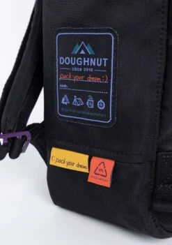 Happy Camper Series Macaroon Backpack In Black -Doughnut Bags Outlet Store Doughnut Officials D010HA 0003 F Happy Camper Macaroon Rave Festival Backpack BLK d2