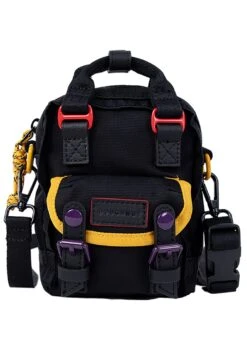 Happy Camper Series Macaroon Tiny Crossbody Bag In Black -Doughnut Bags Outlet Store Doughnut Officials D226HA 0003 F Happy Camper Macaroon Tiny Rave Cute Crossbody Bags BLK 1