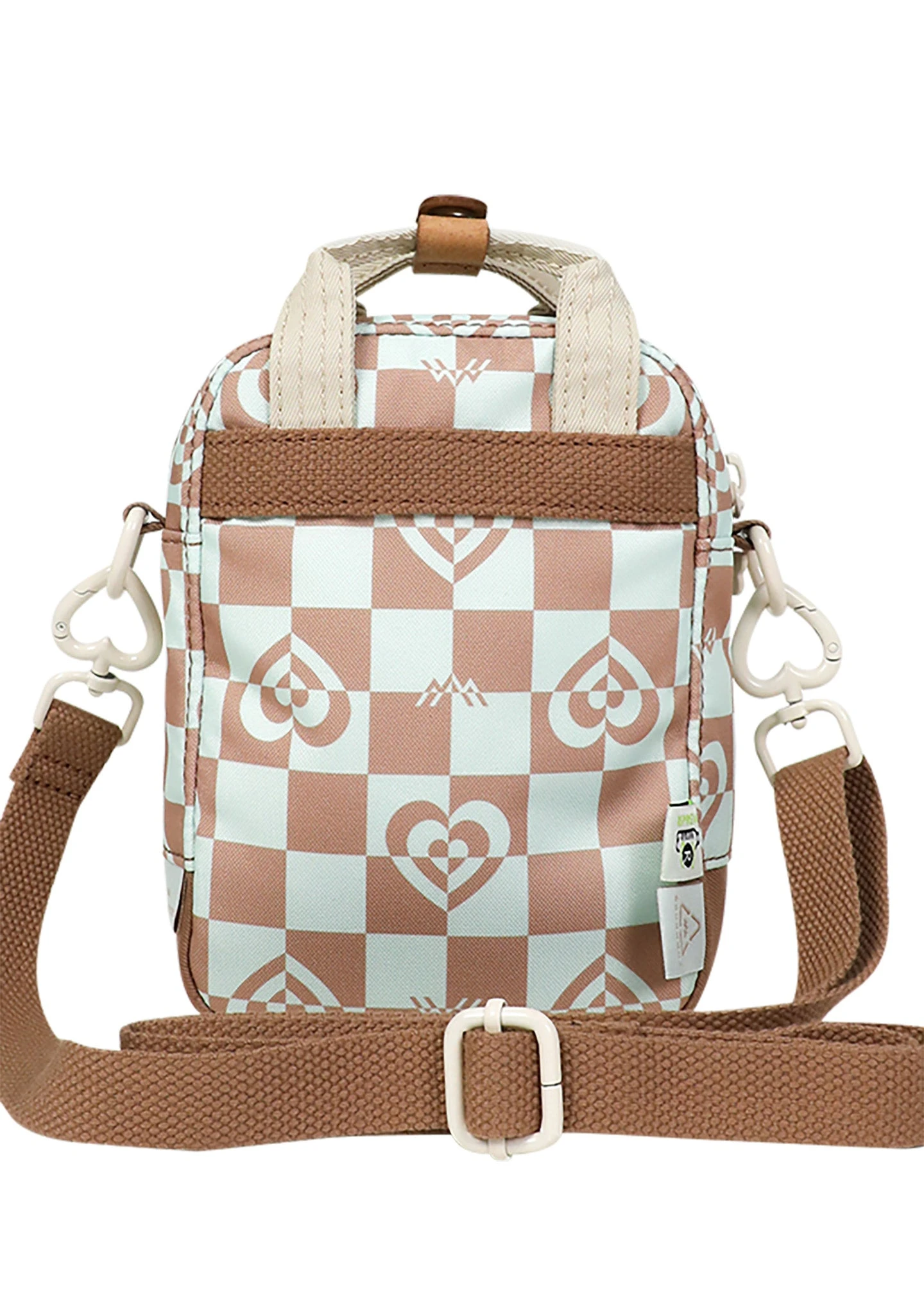 Kaleido Series Macaroon Tiny Crossbody Bag In Mushroom Checked 4 Kaleido Series Macaroon Tiny Crossbody Bag In Mushroom Checked - Image 4