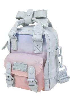 Sky X Ribbon Series Macaroon Tiny Crossbody Bag In Blue Lotus -Doughnut Bags Outlet Store Doughnut Officials D226SRB 0073 F Sky x Ribbon Series Blue Lotus Macaroon Tiny Rave Cute Crossbody Bags BLU s