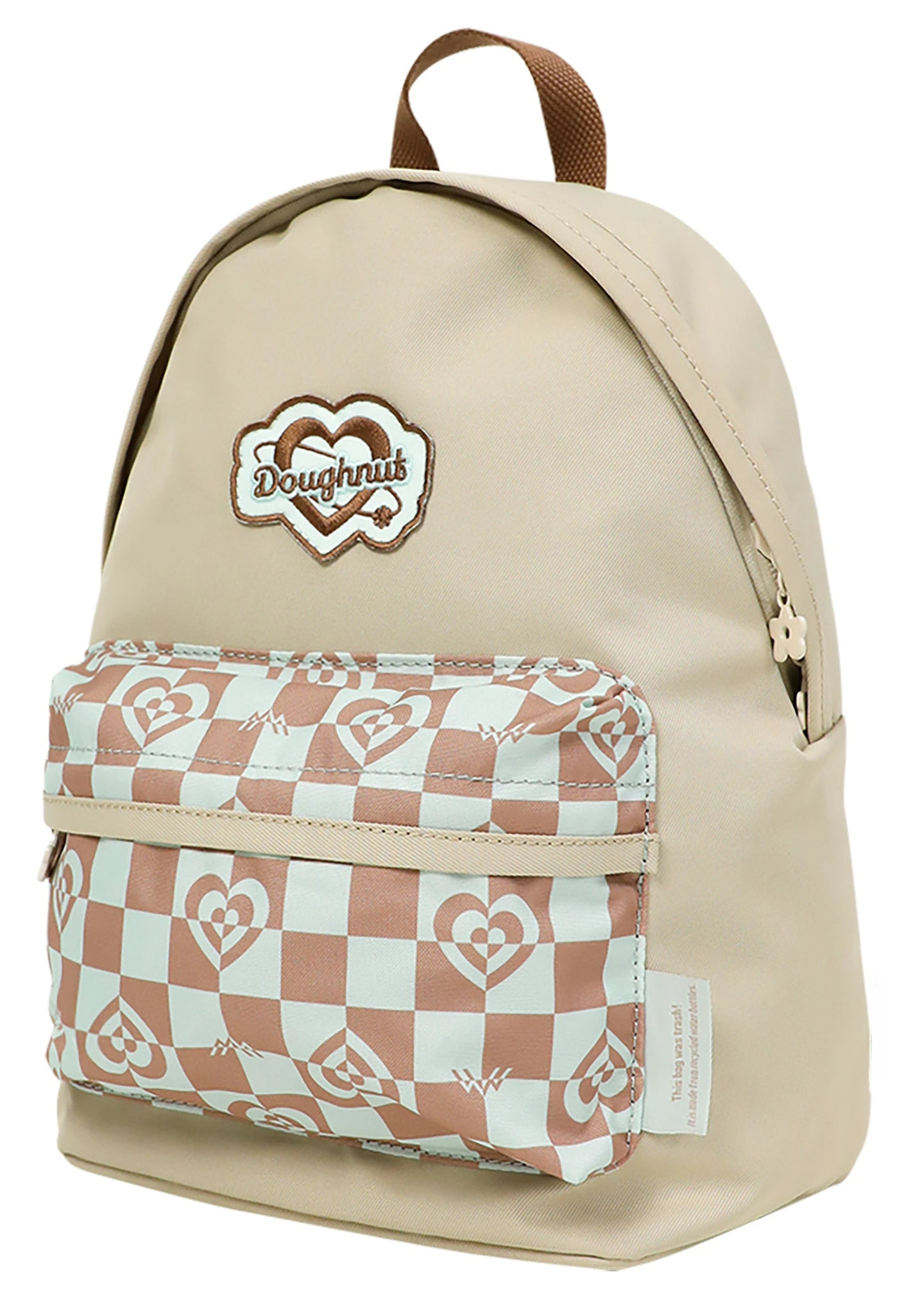 Kaleido Series Plus One Mini Backpack In Mushroom Checked 3 Kaleido Series Plus One Mini Backpack In Mushroom Checked - Image 3