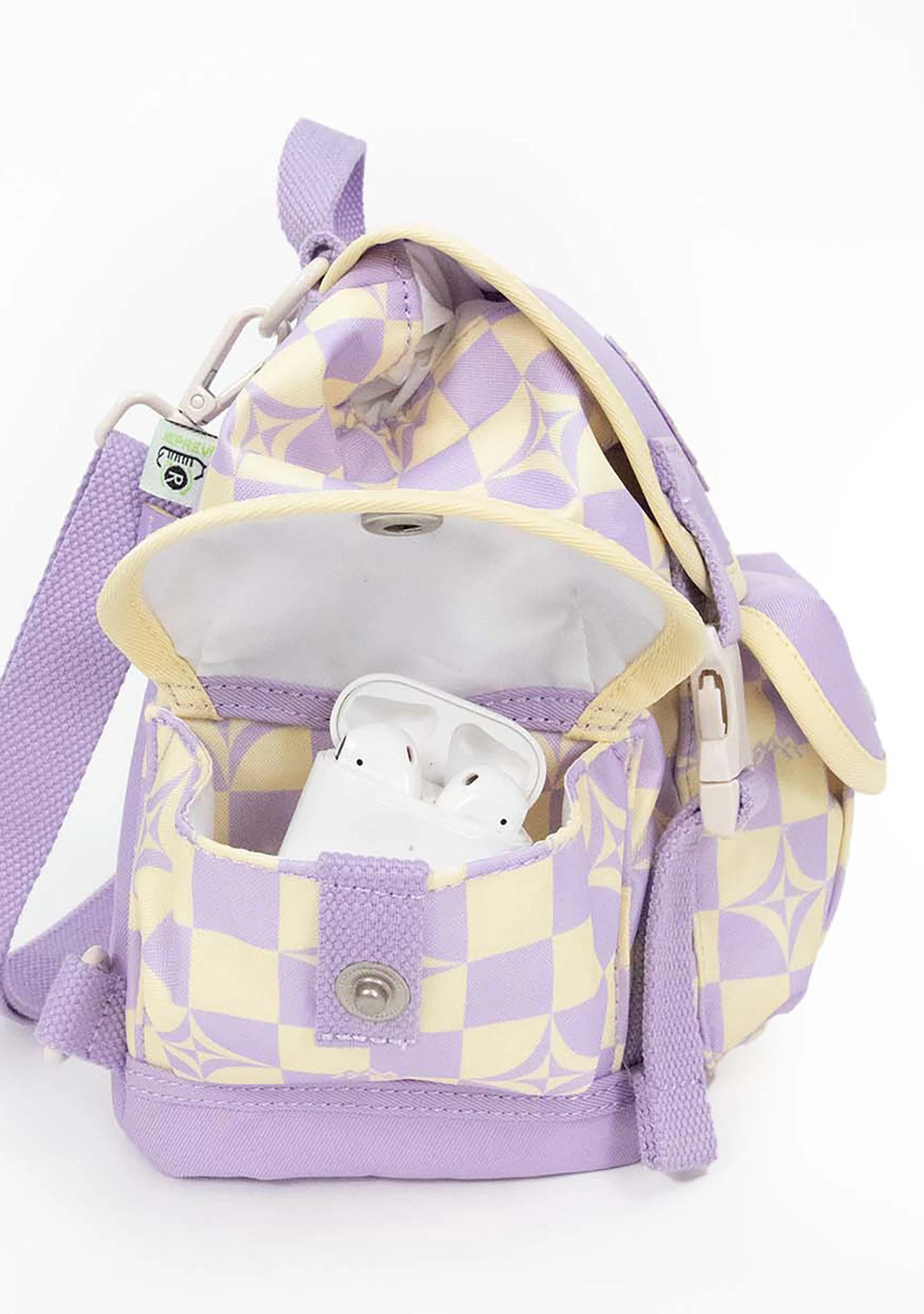 Kaleido Series Lighthouse Convertible Mini Backpack In Buttery Checked 5 Kaleido Series Lighthouse Convertible Mini Backpack In Buttery Checked - Image 5