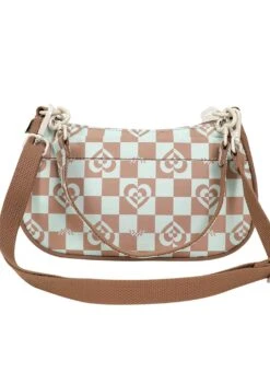 Kaleido Series Priestess Crossbody Bag In Mushroom Checked -Doughnut Bags Outlet Store Doughnut Officials D366KD 000195 F Kaleido Series Priestess Rave Cute Crossbody Bags MUS b