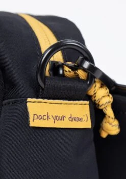 Happy Camper Series Binocular Crossbody Bag In Black -Doughnut Bags Outlet Store Doughnut Officials D395HA 0003 F Happy Camper Binocular Rave Cute Crossbody Bags BLK d3