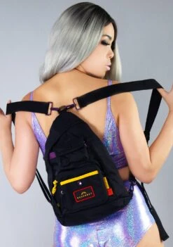 Happy Camper Series Hammock Sling & Backpack In Black