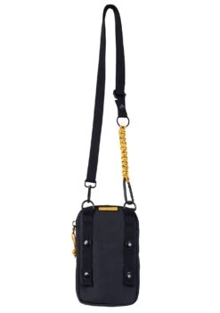 Knot Happy Camper Series Crossbody Bag In Black -Doughnut Bags Outlet Store Doughnut Officials D397HA 0003 F Happy Camper Knot Phone Rave Cute Crossbody Bags BLK b 1