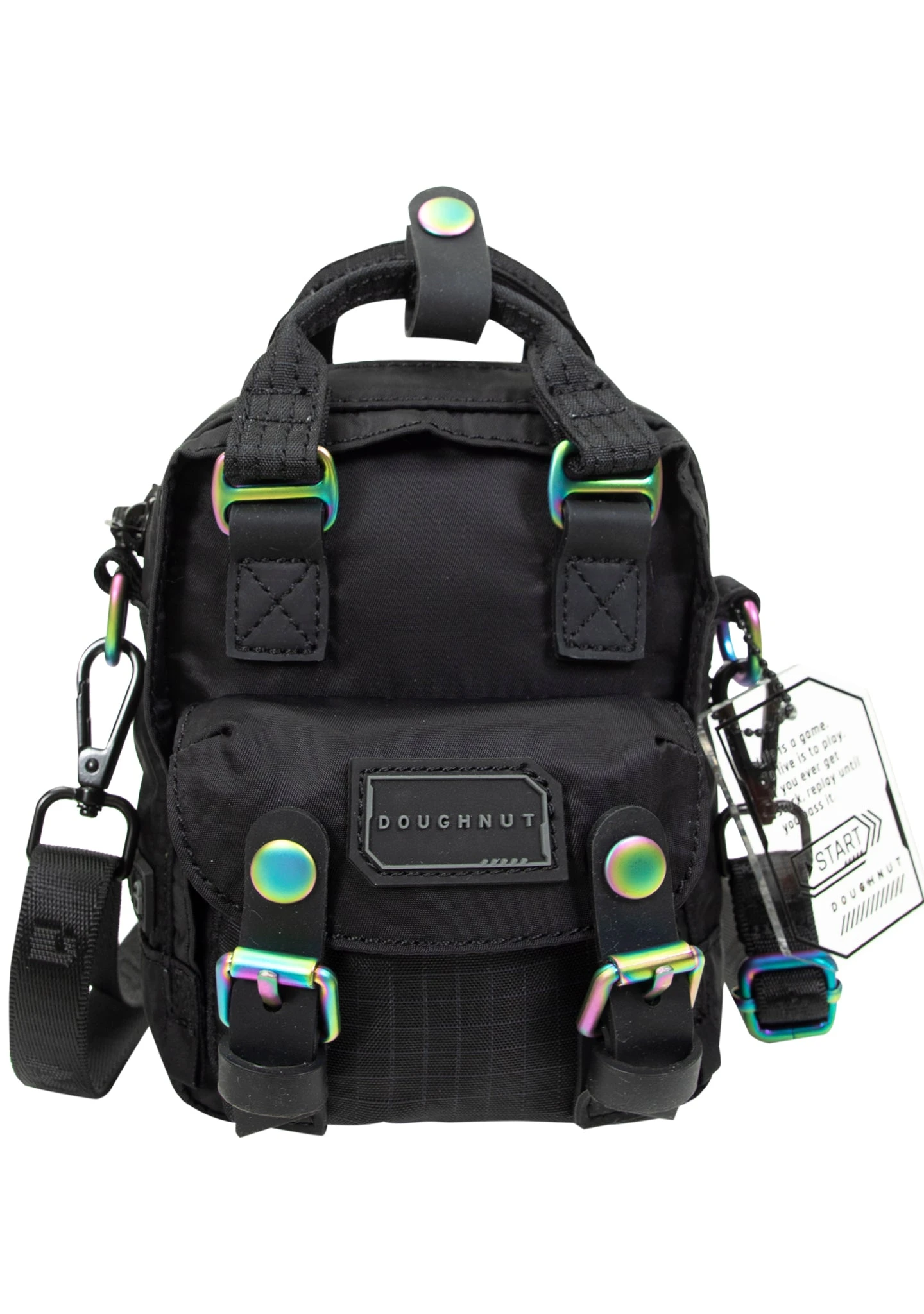 Gamescape Series Macaroon Tiny Crossbody Bag In Black 2 Gamescape Series Macaroon Tiny Crossbody Bag In Black - Image 2