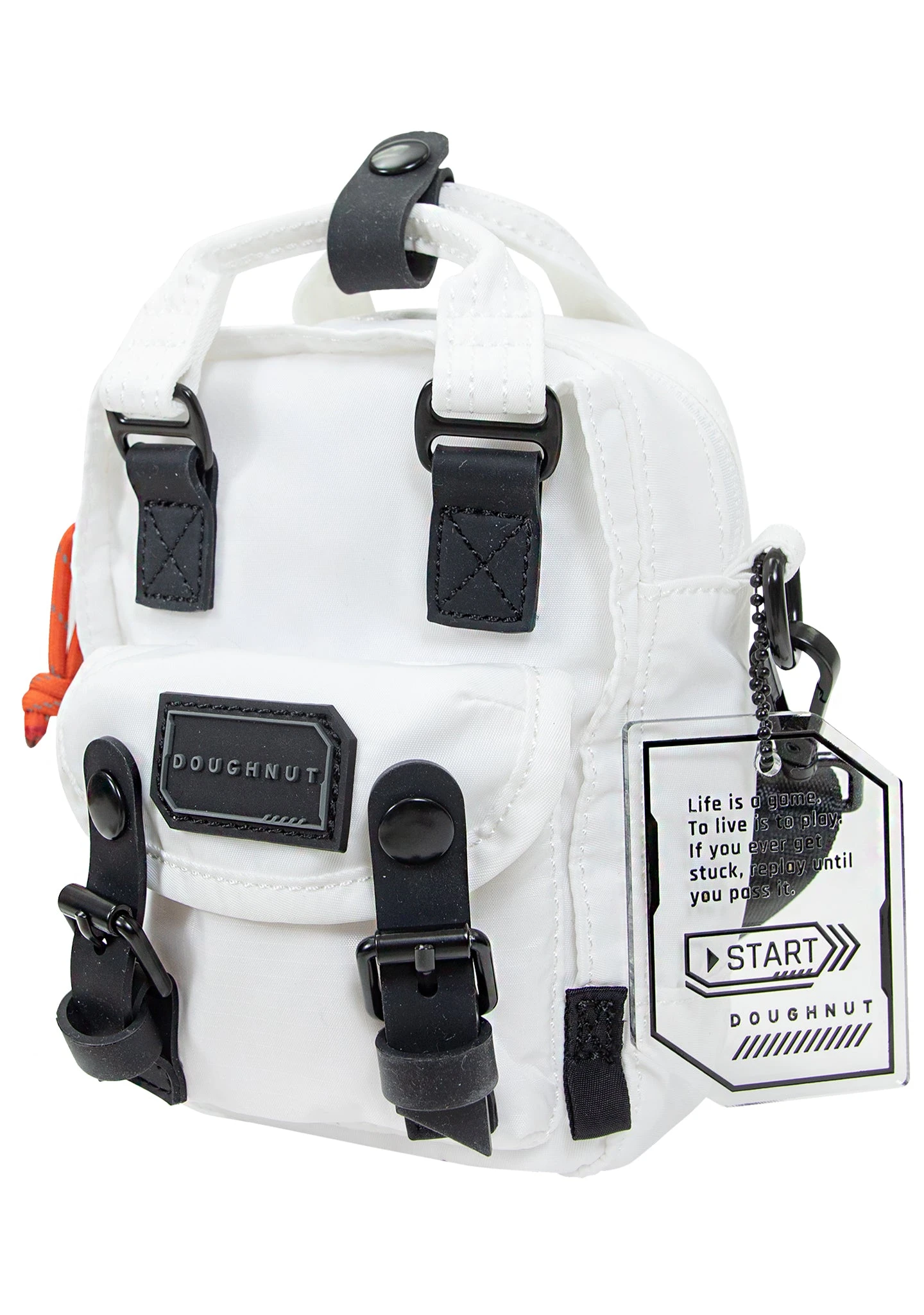 Gamescape Series Macaroon Tiny Crossbody Bag In White 3 Gamescape Series Macaroon Tiny Crossbody Bag In White - Image 3