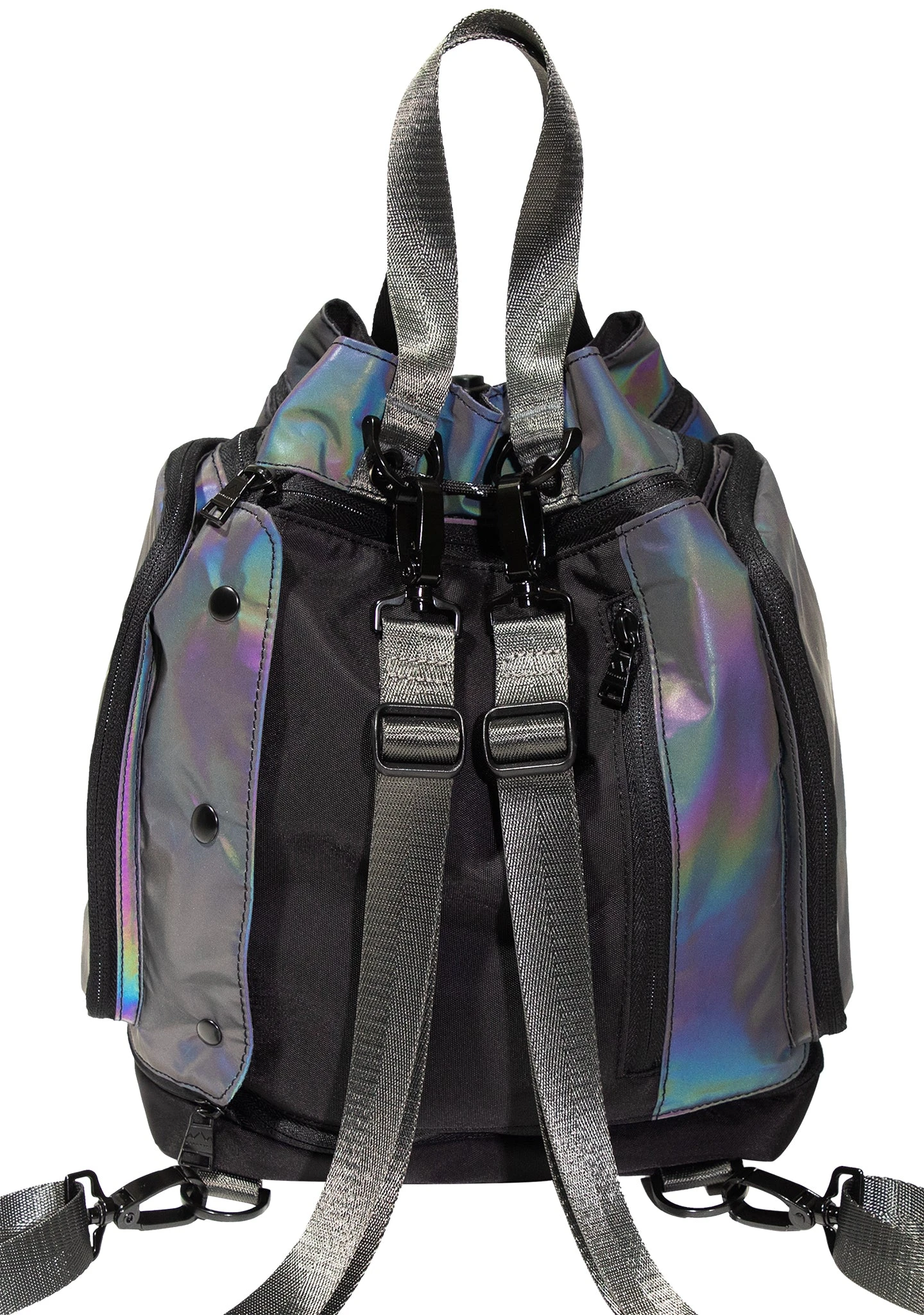 Limelight Series Pyramid Convertible Backpack In Dark Rainbow 4 Limelight Series Pyramid Convertible Backpack In Dark Rainbow - Image 4